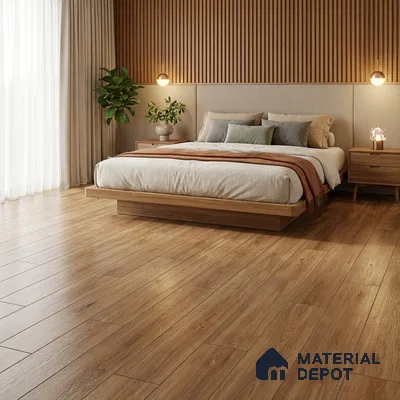 Brown Wood Floor Tile TL 06744 Gravier Heritage Sandstone 1200x195 mm Vitrified Carving Matte Finish - 9 mm | 12 Random Design | Suitable for Living Room, Bedroom, Bathroom | 2-3 mm Spacer is Mandatory