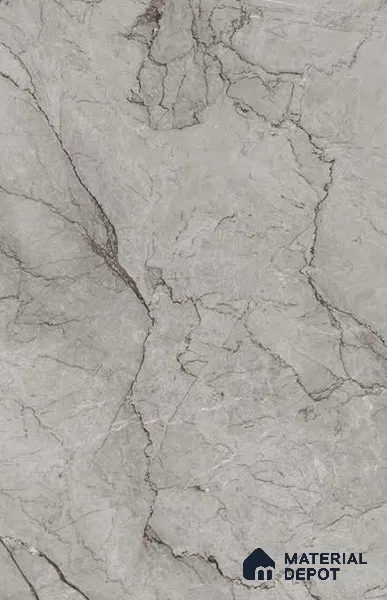 Grey Marble Floor & Wall Tile TL 06745 Gravier Mirage Grey 800x1600 mm Vitrified Carving Matte Finish - 9 mm | | Suitable for Living Room, Bedroom, Bathroom
