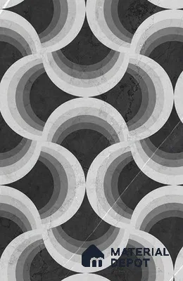 Grey Punch Wall Tile TL 06749 Gravier Velvet Noir 5.2 ft x 2.6 ft Vitrified Carving Matte Finish - 9 mm |  | Suitable for Living Room, Bedroom, Bathroom