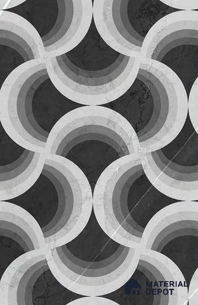 Grey Punch Wall Tile TL 06749 Gravier Velvet Noir 5.2 ft x 2.6 ft Vitrified Carving Matte Finish - 9 mm | | Suitable for Living Room, Bedroom, Bathroom