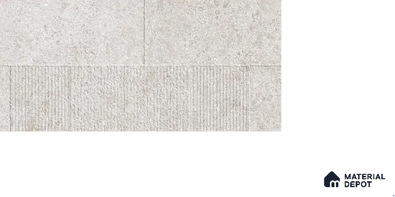 Grey Stone Wall Tile TL 06753 D Gravier Misty Ridge Etch 800x1600 mm Vitrified Carving Matte Finish - 9 mm | 4 Random Design | Suitable for Living Room, Bedroom, Bathroom