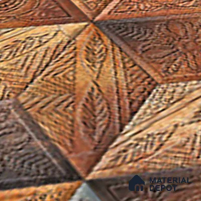 Brown Highlighter Wall Tile TL 06756 B Lustra Aurora Accent 2 ft x 1 ft Ceramic Carving Satin Finish - 9 mm | Suitable For Kitchen, Bathroom, Balcony & Accent/Feature Wall