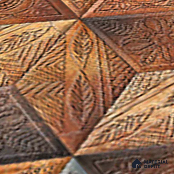 Brown Highlighter Wall Tile TL 06756 B Lustra Aurora Accent 2 ft x 1 ft Ceramic Carving Satin Finish - 9 mm | Suitable For Kitchen, Bathroom, Balcony & Accent/Feature Wall