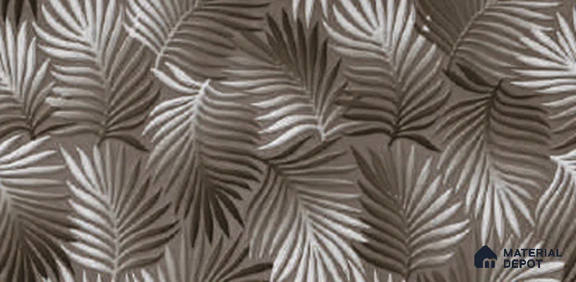 Brown Highlighter Wall Tile TL 06760 C Lustra Verdant Radiance 2 ft x 1 ft Ceramic Carving Glossy Finish - 9 mm | Suitable For Kitchen, Bathroom & Accent/Feature Wall