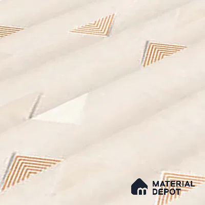 Cream Highlighter Wall Tile TL 06766 C Lustra Moonlit Pearl Accent 2 ft x 1 ft Ceramic Carving Satin Finish - 9 mm | Suitable For Kitchen Backsplash, Bathroom & Basin Accent