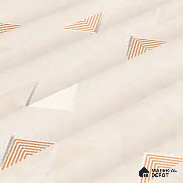 Cream Highlighter Wall Tile TL 06766 C Lustra Moonlit Pearl Accent 2 ft x 1 ft Ceramic Carving Satin Finish - 9 mm | Suitable For Kitchen Backsplash, Bathroom & Basin Accent