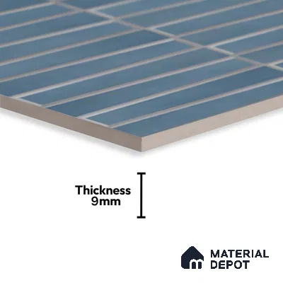 Faux Subway Wall Tile TL 06767 C Lustra Midnight Grove 2 ft x 1 ft Ceramic Carving Satin Finish - 9 mm | Suitable For Kitchen, Bathroom, Dining Area | Please Expect a Slight Variation of Pattern