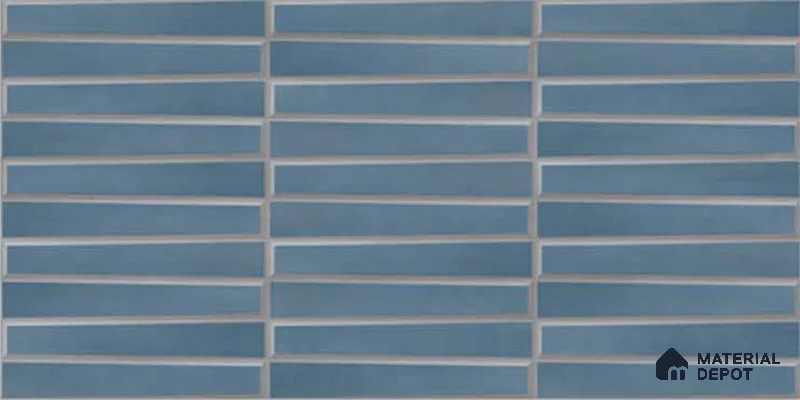 Faux Subway Wall Tile TL 06767 C Lustra Midnight Grove 2 ft x 1 ft Ceramic Carving Satin Finish - 9 mm | Suitable For Kitchen, Bathroom, Dining Area | Please Expect a Slight Variation of Pattern
