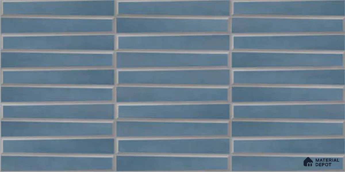 Faux Subway Wall Tile TL 06767 C Lustra Midnight Grove 2 ft x 1 ft Ceramic Carving Satin Finish - 9 mm | Suitable For Kitchen, Bathroom, Dining Area | Please Expect a Slight Variation of Pattern