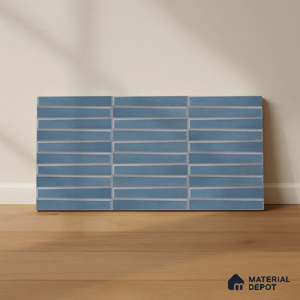 Faux Subway Wall Tile TL 06767 C Lustra Midnight Grove 2 ft x 1 ft Ceramic Carving Satin Finish - 9 mm | Suitable For Kitchen, Bathroom, Dining Area | Please Expect a Slight Variation of Pattern