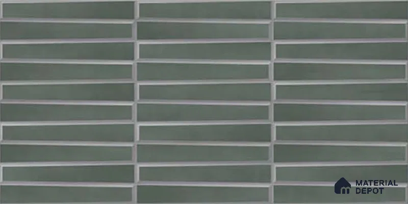 Faux Subway Wall Tile TL 06767 Lustra Verdant Canopy 2 ft x 1 ft Ceramic Carving Satin Finish - 9 mm | Suitable For Kitchen, Bathroom, Dining Area | Please Expect a Slight Variation of Pattern