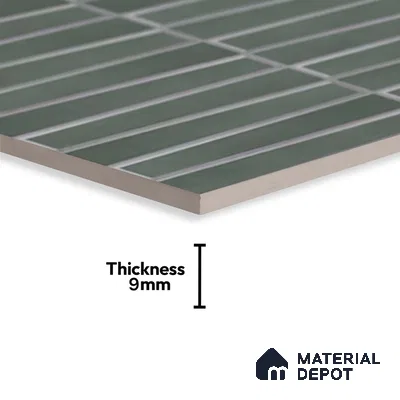 Faux Subway Wall Tile TL 06767 Lustra Verdant Canopy 2 ft x 1 ft Ceramic Carving Satin Finish - 9 mm | Suitable For Kitchen, Bathroom, Dining Area | Please Expect a Slight Variation of Pattern