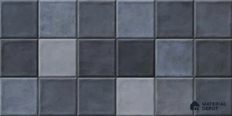 Subway Wall Tile TL 06768 B Lustra Miststone Matrix 2 ft x 1 ft Ceramic Glossy Finish - 9 mm | Suitable for Bathroom, Kitchen Backsplash | Please Expect a Slight Variation of Pattern