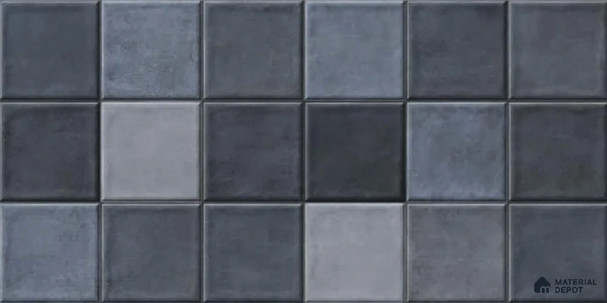 Subway Wall Tile TL 06768 B Lustra Miststone Matrix 2 ft x 1 ft Ceramic Glossy Finish - 9 mm | Suitable for Bathroom, Kitchen Backsplash | Please Expect a Slight Variation of Pattern