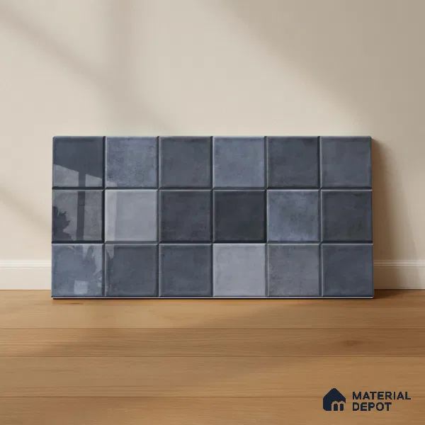 Subway Wall Tile TL 06768 B Lustra Miststone Matrix 2 ft x 1 ft Ceramic Glossy Finish - 9 mm | Suitable for Bathroom, Kitchen Backsplash | Please Expect a Slight Variation of Pattern