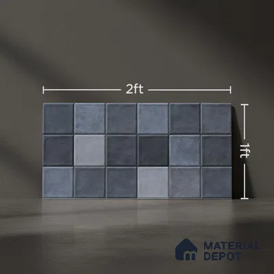 Subway Wall Tile TL 06768 B Lustra Miststone Matrix 2 ft x 1 ft Ceramic Glossy Finish - 9 mm | Suitable for Bathroom, Kitchen Backsplash | Please Expect a Slight Variation of Pattern