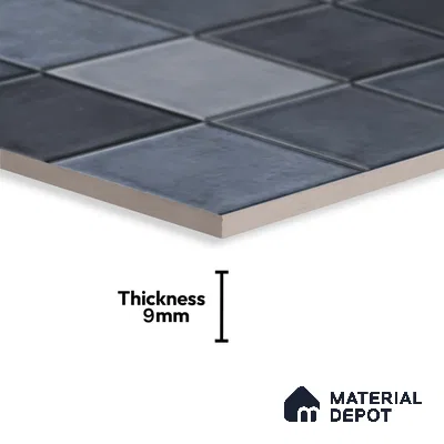Subway Wall Tile TL 06768 B Lustra Miststone Matrix 2 ft x 1 ft Ceramic Glossy Finish - 9 mm | Suitable for Bathroom, Kitchen Backsplash | Please Expect a Slight Variation of Pattern