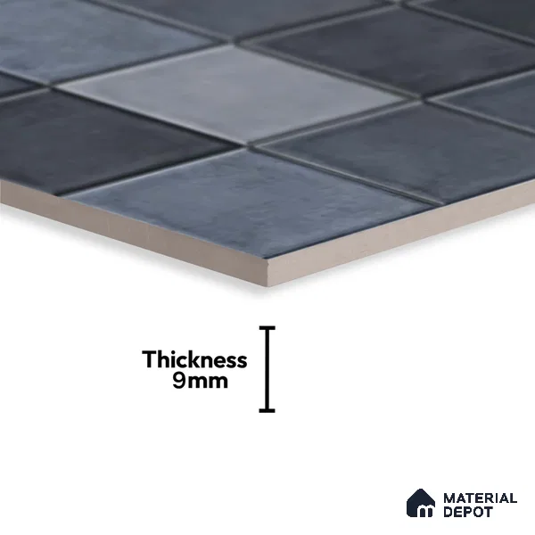 Subway Wall Tile TL 06768 B Lustra Miststone Matrix 2 ft x 1 ft Ceramic Glossy Finish - 9 mm | Suitable for Bathroom, Kitchen Backsplash | Please Expect a Slight Variation of Pattern