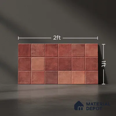 Subway Wall Tile TL 06768 D Lustra Cocoa Matrix 2 ft x 1 ft Ceramic Glossy Finish - 9 mm | Suitable for Bathroom, Kitchen Backsplash | Please Expect a Slight Variation of Pattern