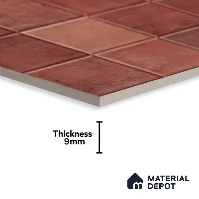 Subway Wall Tile TL 06768 D Lustra Cocoa Matrix 2 ft x 1 ft Ceramic Glossy Finish - 9 mm | Suitable for Bathroom, Kitchen Backsplash | Please Expect a Slight Variation of Pattern