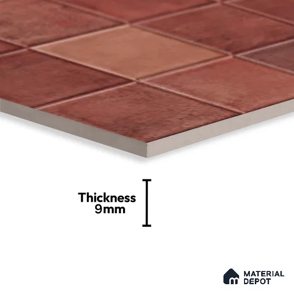 Subway Wall Tile TL 06768 D Lustra Cocoa Matrix 2 ft x 1 ft Ceramic Glossy Finish - 9 mm | Suitable for Bathroom, Kitchen Backsplash | Please Expect a Slight Variation of Pattern