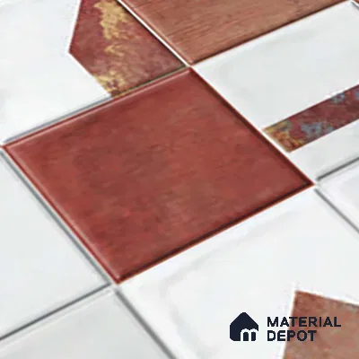 Brown Highlighter Wall Tile TL 06768 E Lustra Cocoa Matrix Accent 2 ft x 1 ft Ceramic Glossy Finish - 9 mm | Suitable For Kitchen, Bathroom & Accent/Feature Wall