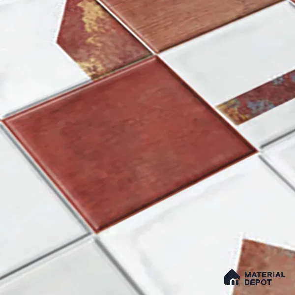 Brown Highlighter Wall Tile TL 06768 E Lustra Cocoa Matrix Accent 2 ft x 1 ft Ceramic Glossy Finish - 9 mm | Suitable For Kitchen, Bathroom & Accent/Feature Wall