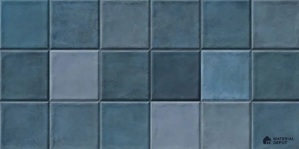 Subway Wall Tile TL 06768 F Lustra Midnight Matrix 2 ft x 1 ft Ceramic Glossy Finish - 9 mm | Suitable for Bathroom, Kitchen Backsplash | Please Expect a Slight Variation of Pattern
