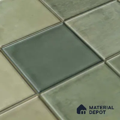 Subway Wall Tile TL 06768 H Lustra Moss Matrix 2 ft x 1 ft Ceramic Glossy Finish - 9 mm | Suitable for Bathroom, Kitchen Backsplash | Please Expect a Slight Variation of Pattern