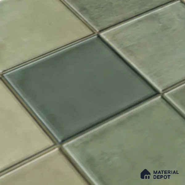 Subway Wall Tile TL 06768 H Lustra Moss Matrix 2 ft x 1 ft Ceramic Glossy Finish - 9 mm | Suitable for Bathroom, Kitchen Backsplash | Please Expect a Slight Variation of Pattern