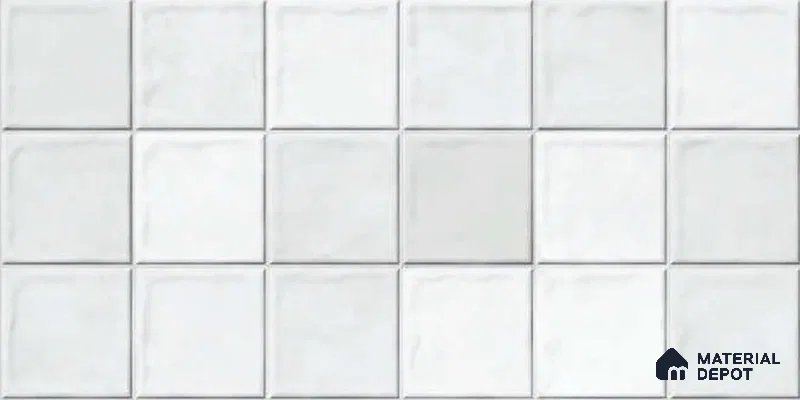 Faux Subway Look Glossy Finish White Ceramic Wall Tile | TL 06768 2 ft x 1 ft - 9 mm | Suitable For Kitchen & Bathroom