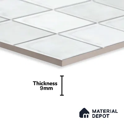 Faux Subway Look Glossy Finish White Ceramic Wall Tile | TL 06768 2 ft x 1 ft - 9 mm | Suitable For Kitchen & Bathroom