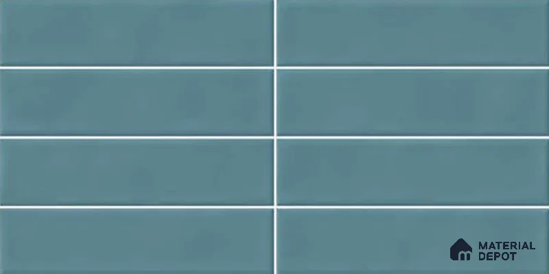 Faux Subway Look Glossy Finish Blue Ceramic Wall Tile | TL 06769 D 2 ft x 1 ft - 9 mm | Suitable For Kitchen & Bathroom