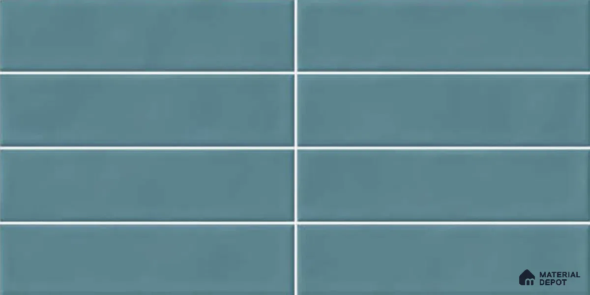 Faux Subway Look Glossy Finish Blue Ceramic Wall Tile | TL 06769 D 2 ft x 1 ft - 9 mm | Suitable For Kitchen & Bathroom