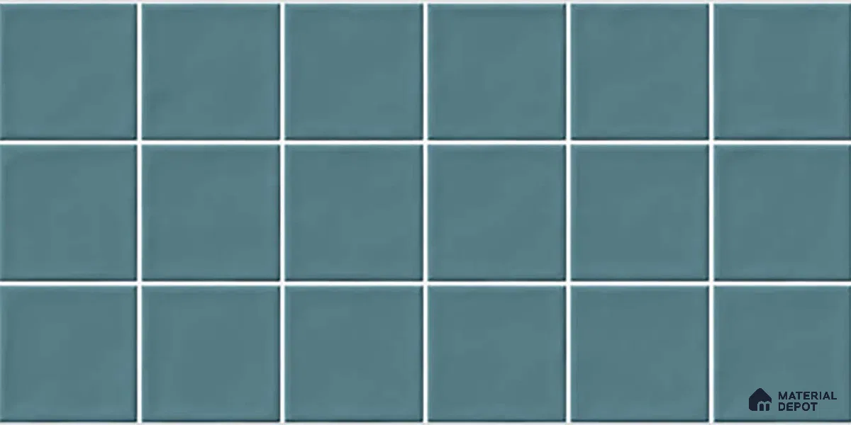 Faux Subway Look Glossy Finish Blue Ceramic Wall Tile | TL 06770 D 2 ft x 1 ft - 9 mm | Suitable For Kitchen & Bathroom
