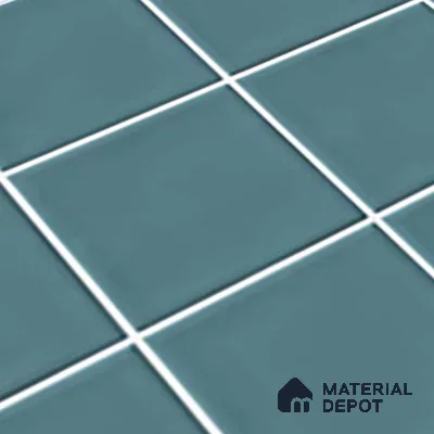 Faux Subway Look Glossy Finish Blue Ceramic Wall Tile | TL 06770 D 2 ft x 1 ft - 9 mm | Suitable For Kitchen & Bathroom