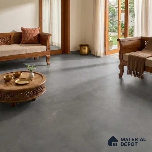 Marble Floor & Wall Tile TL 06773 Lustra Urban Grey 6 ft x 4 ft Carving Matte Finish Vitrified Large Format Tile - 9 mm | Suitable for Living Room, Bedroom, Bathroom | Adhesive and Spacers Must be Used During Installation