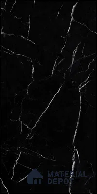 Marble Nero Marquina Wall & Floor Tile TL 06774 Jet Black 4 ft x 2 ft High Gloss Finish Vitrified Tile - 9 mm | Suitable For Living Room, Bedroom, Dining