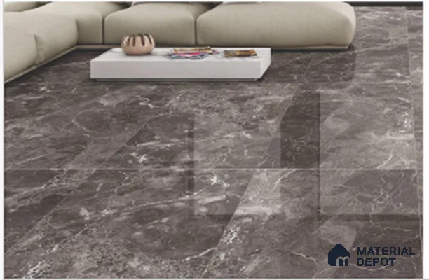 Marble Emperador Wall & Floor Tile TL 06803 C Espresso Brown 4 ft x 2 ft High Gloss Finish Vitrified Tile - 9 mm | 4 Random Designs | Suitable For Living Room, Bedroom, Dining
