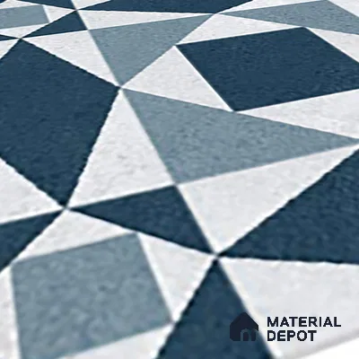 Blue Moroccan Floor & Wall Tile TL 06804 Lustra Seraphic Aqua 2 ft x 2 ft Vitrified Carving Matte Finish - 9 mm | Suitable For Kitchen, Bathroom, Balcony | Please Expect a Slight Variation of Pattern
