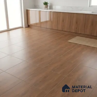 Brown Wood Floor Tile TL 06806 B Lustra Urban Dune 2 ft x 2 ft Vitrified Carving Matte Finish - 9 mm | 4 Random Design | Suitable for Living Room, Bedroom, Bathroom