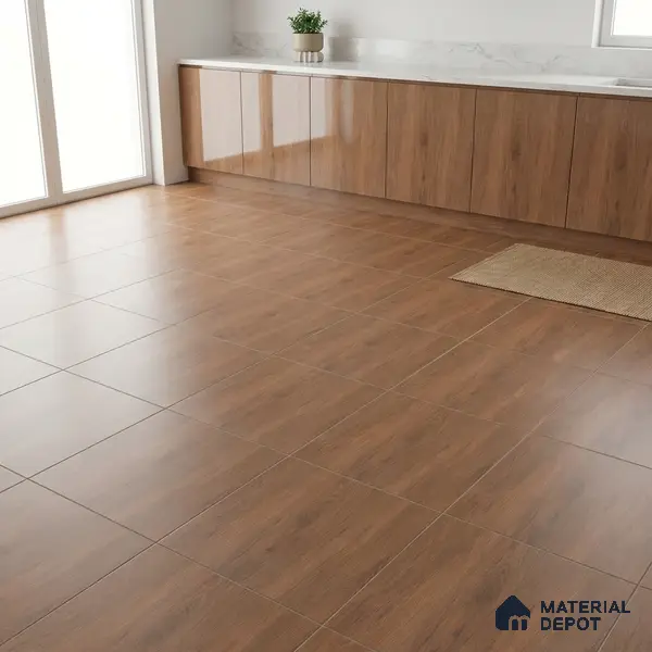 Brown Wood Floor Tile TL 06806 B Lustra Urban Dune 2 ft x 2 ft Vitrified Carving Matte Finish - 9 mm | 4 Random Design | Suitable for Living Room, Bedroom, Bathroom