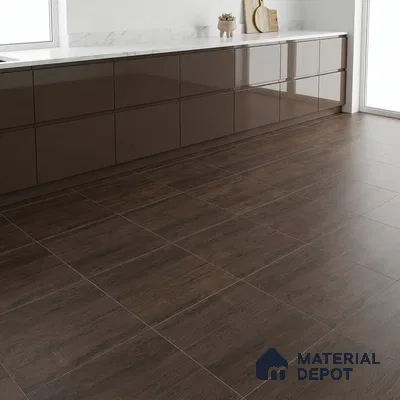 Brown Wood Floor Tile TL 06806 C Lustra Urban Brown 2 ft x 2 ft Vitrified Carving Matte Finish - 9 mm |  | Suitable for Living Room, Bedroom, Bathroom
