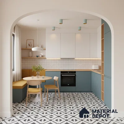 Grey Moroccan Floor & Wall Tile TL 06809 B Lustra Aztec Nightfall 2 ft x 2 ft Vitrified Carving Matte Finish - 9 mm | Suitable for Kitchen, Bathroom, Dining Area | Please Expect a Slight Variation of Pattern (Sample)