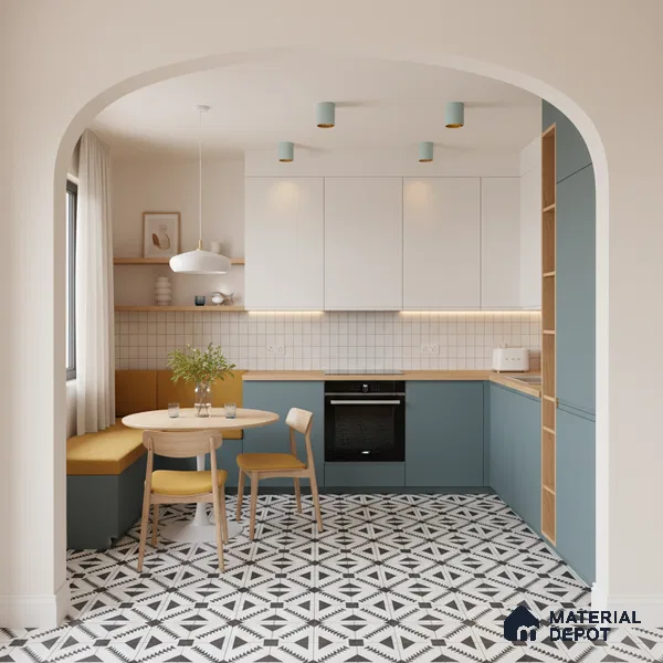 Grey Moroccan Floor & Wall Tile TL 06809 B Lustra Aztec Nightfall 2 ft x 2 ft Vitrified Carving Matte Finish - 9 mm | Suitable for Kitchen, Bathroom, Dining Area | Please Expect a Slight Variation of Pattern (Sample)