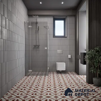 Brown Moroccan Floor & Wall Tile TL 06809 Lustra Aztec Earth 2 ft x 2 ft Vitrified Carving Matte Finish - 9 mm | Suitable For Kitchen, Balcony, Dining Area | Please Expect a Slight Variation of Pattern