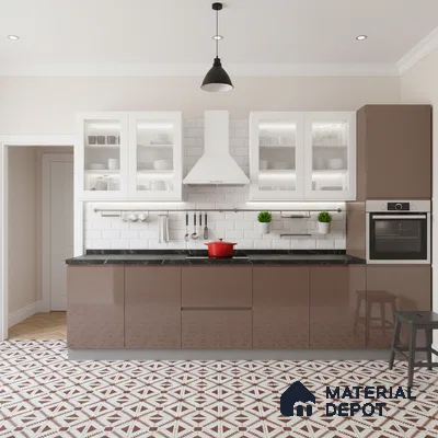 Brown Moroccan Floor & Wall Tile TL 06809 Lustra Aztec Earth 2 ft x 2 ft Vitrified Carving Matte Finish - 9 mm | Suitable for Kitchen, Bathroom, Dining Area | Please Expect a Slight Variation of Pattern (Sample)