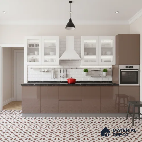 Brown Moroccan Floor & Wall Tile TL 06809 Lustra Aztec Earth 2 ft x 2 ft Vitrified Carving Matte Finish - 9 mm | Suitable For Kitchen, Balcony, Dining Area | Please Expect a Slight Variation of Pattern