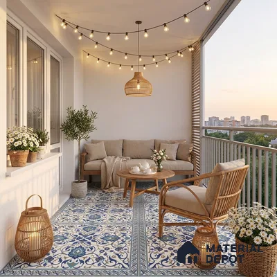 Blue Moroccan Floor & Wall Tile TL 06811 B Lustra Enchanted Mint Bloom 2 ft x 2 ft Vitrified Carving Matte Finish - 9 mm | Suitable for Living Room, Bedroom, Bathroom | Please Expect a Slight Variation of Pattern