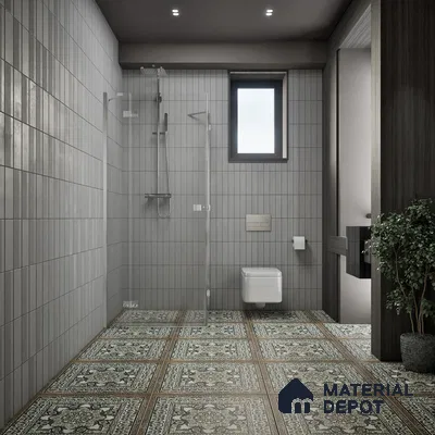 Moroccan Floor & Wall Tile TL 06812 Lustra Regal Garden Moss 2 ft x 2 ft Vitrified Carving Matte Finish - 9 mm | Suitable For Foyer, Accent/Feature Wall, Dining Area | Please Expect a Slight Variation of Pattern